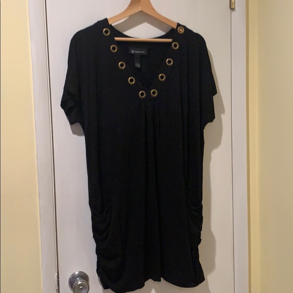 Black top with Brass eyelets